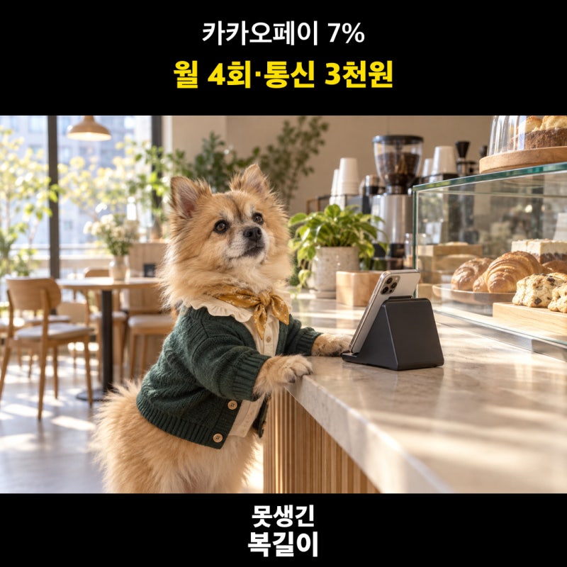 [하나카드] 카카오페이 체크카드, 1만원부터 7%·통신 3천원 캐쉬백