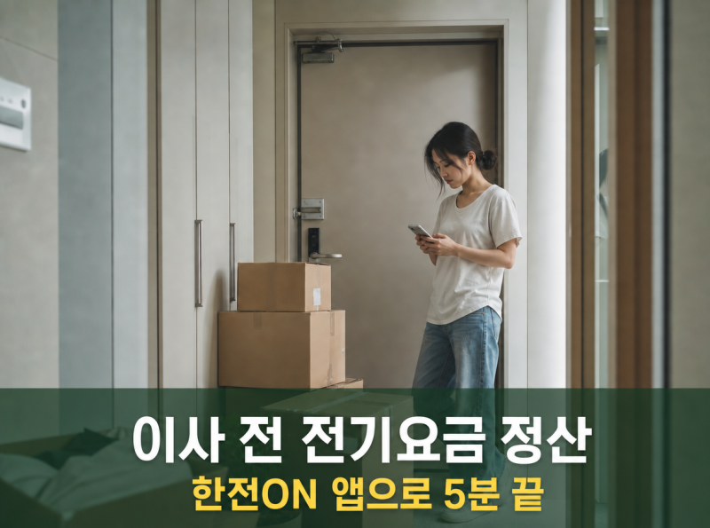 이사 전 전기요금 정산·명의변경 방법, 한전ON 앱으로 5분