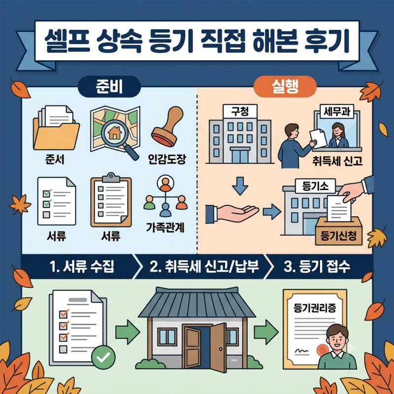 셀프 상속 등기 서류 준비 및 취득세 신고 납부 직접 해본 후기