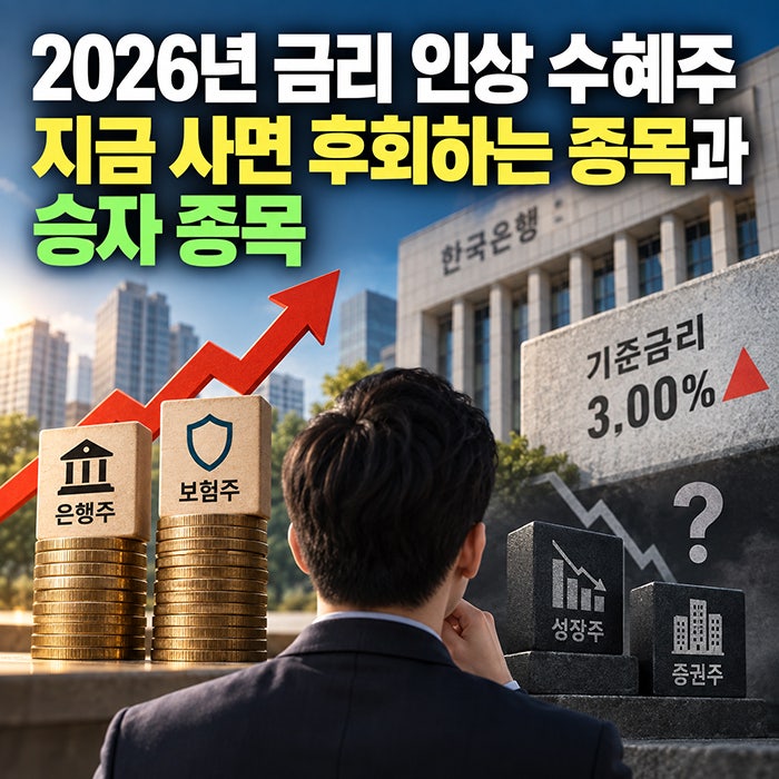 2026년 금리 인상 수혜주, 지금 사면 후회하는 종목과 승자 종목