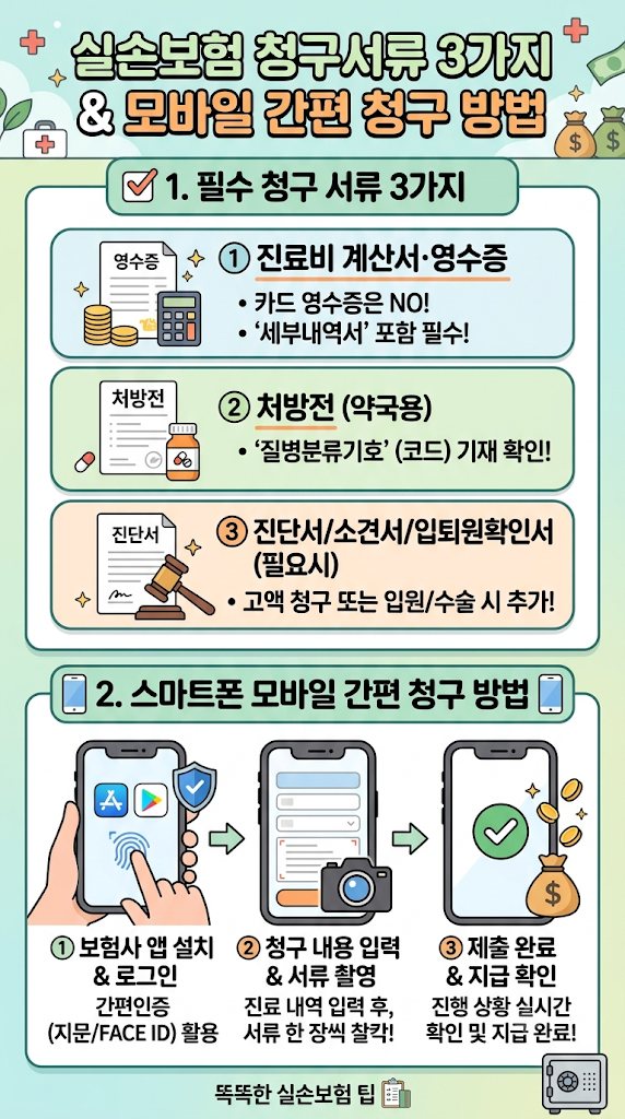 실손보험 청구서류 3가지와 모바일 간편 청구 방법