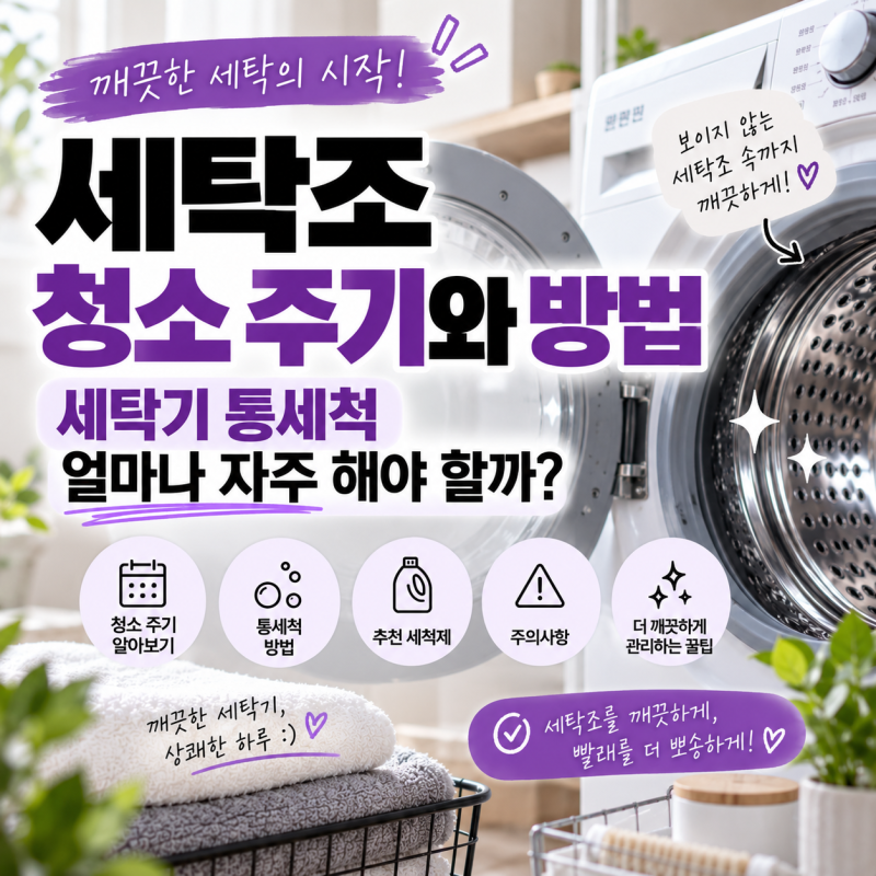 세탁조 청소 주기와 방법｜세탁기 통세척 얼마나 자주 해야 할까?