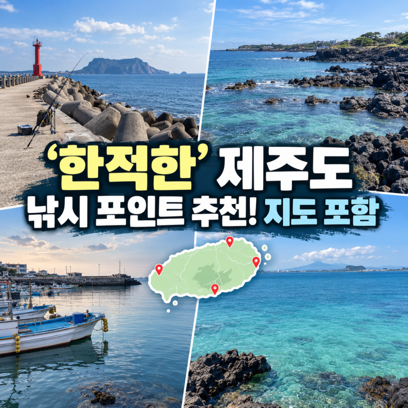'한적한' 제주도 낚시 포인트 추천해요! 지도있음