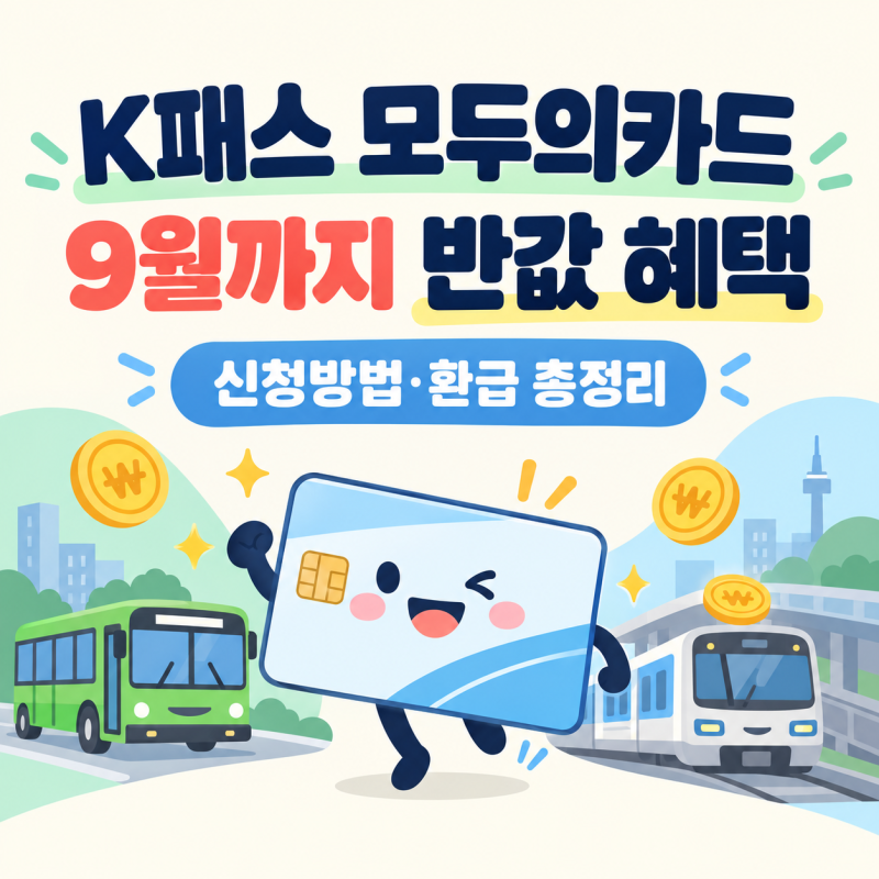 K패스 모두의카드 신청방법 총정리｜2026년 9월 반값 혜택·환급까지