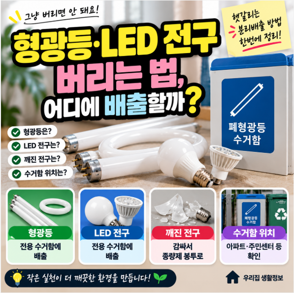 형광등·LED 전구 버리는 법, 어디에 배출할까?