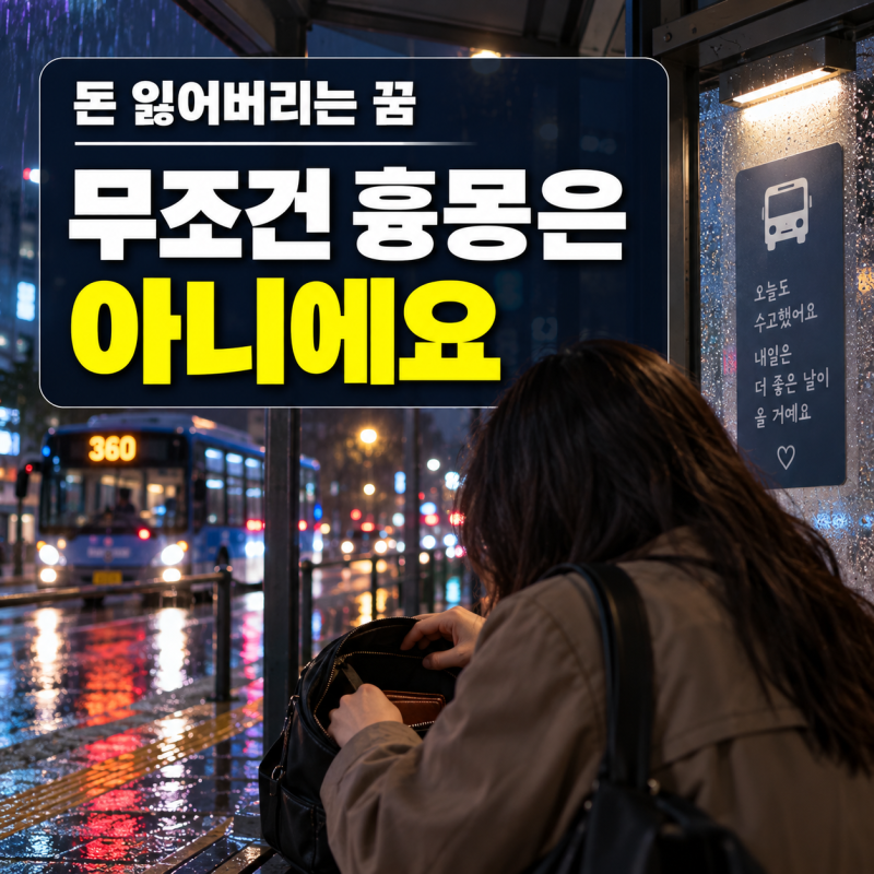 돈 잃어버리는 꿈, 당황해서 찾아 헤맸다면 흉몽일까요