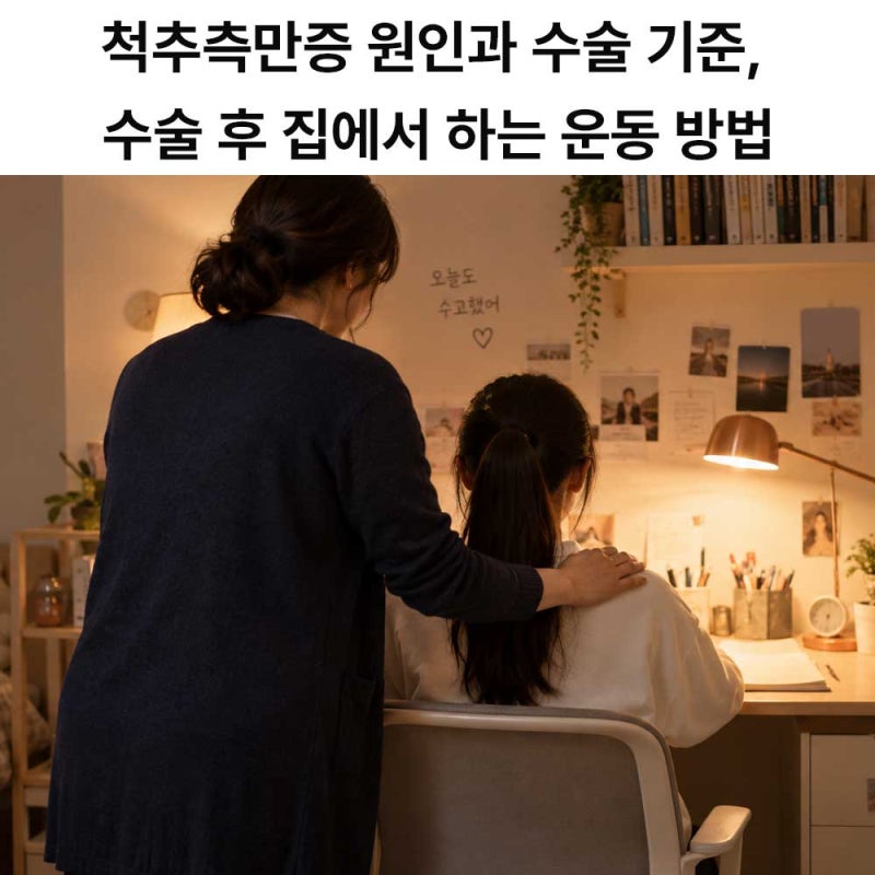 척추측만증 원인과 수술 기준, 수술 후 집에서 하는 운동 방법