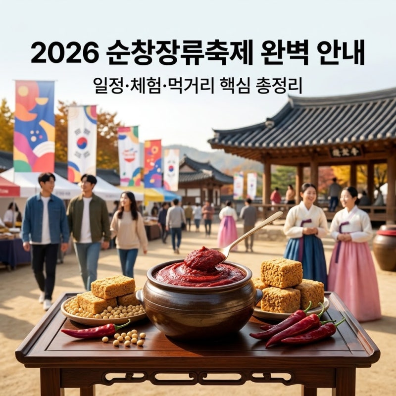 2026 순창장류축제 공연 일정은? 개막 축하공연·K-POP 가요제까지