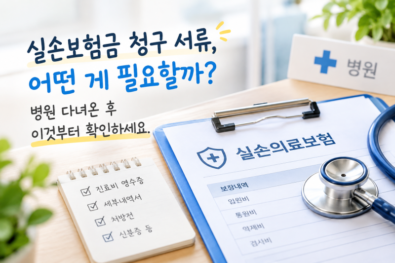 "실손보험금 청구 서류, 어떤 게 필요할까? 병원 다녀온 후 이것부터 확인하세요."