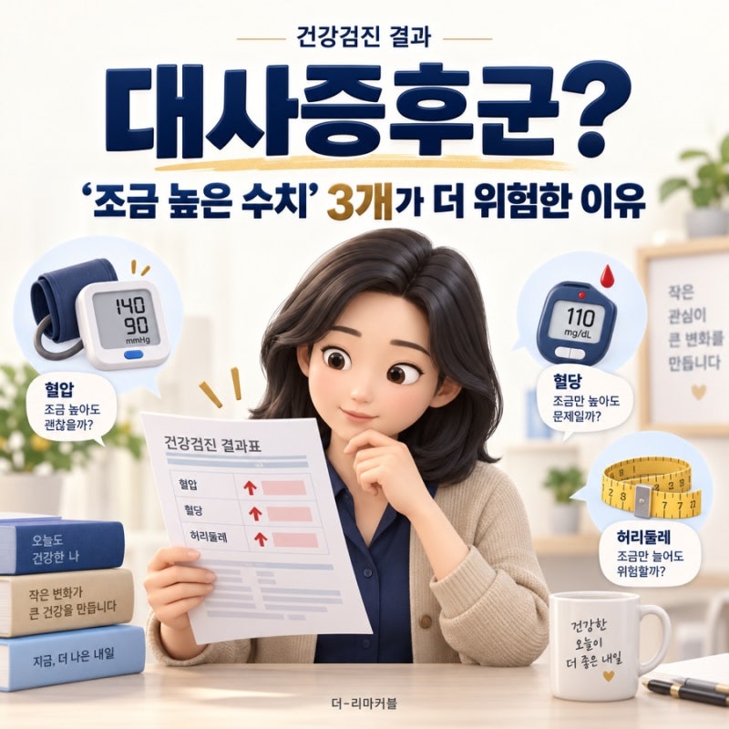 건강검진 결과 대사증후군? ‘조금 높은 수치’ 3개가 더 위험한 이유