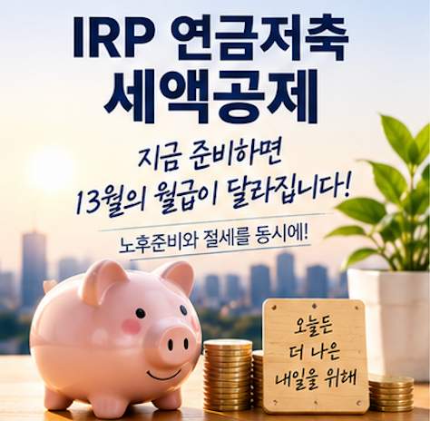 IRP 연금저축 세액공제 900만원, 연말정산 최대 얼마 돌려받을까?