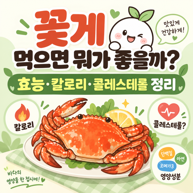 꽃게 먹으면 뭐가 좋을까? 꽃게 효능·칼로리·콜레스테롤 정리