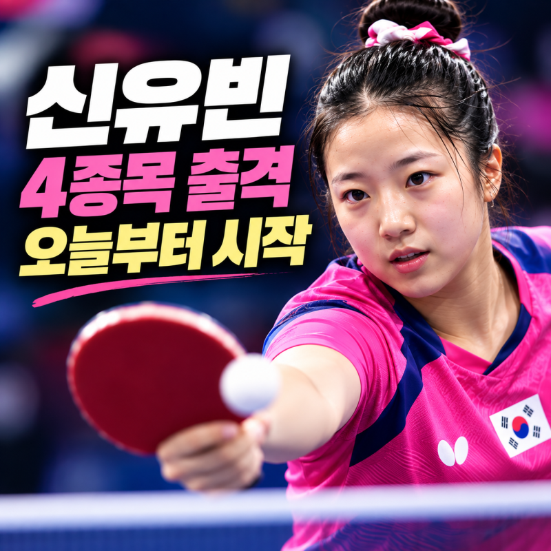 신유빈, 오늘 8강만 이기면 메달…금메달 가능성 1위는 따로 있다