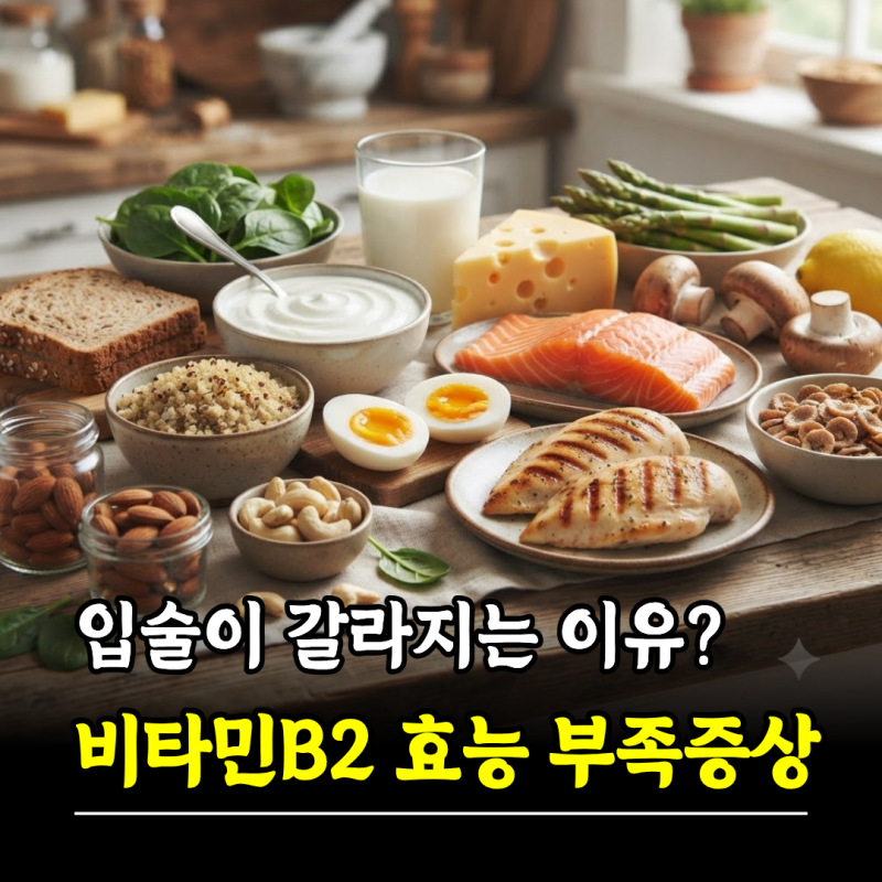 입술이 갈라지는 이유? 비타민B2 효능 음식 부족증상 (리보플라빈)