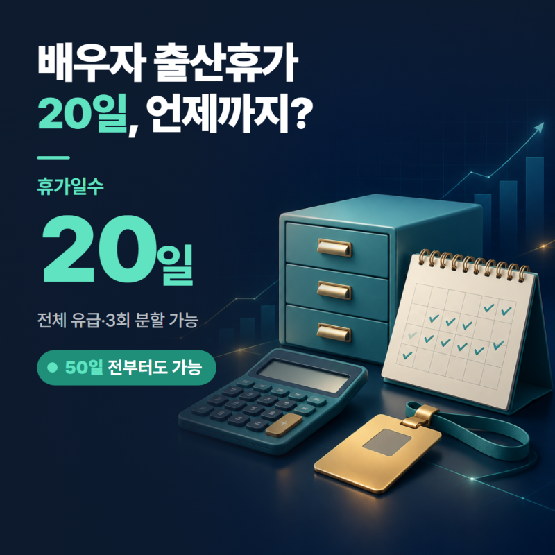 배우자 출산휴가일 20일, 출산 50일 전부터도 쓸 수 있어요