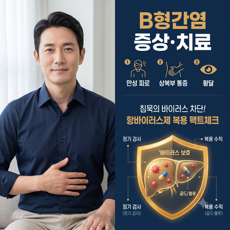 B형간염 증상 치료방법과 직접 겪고 확인한 복약법