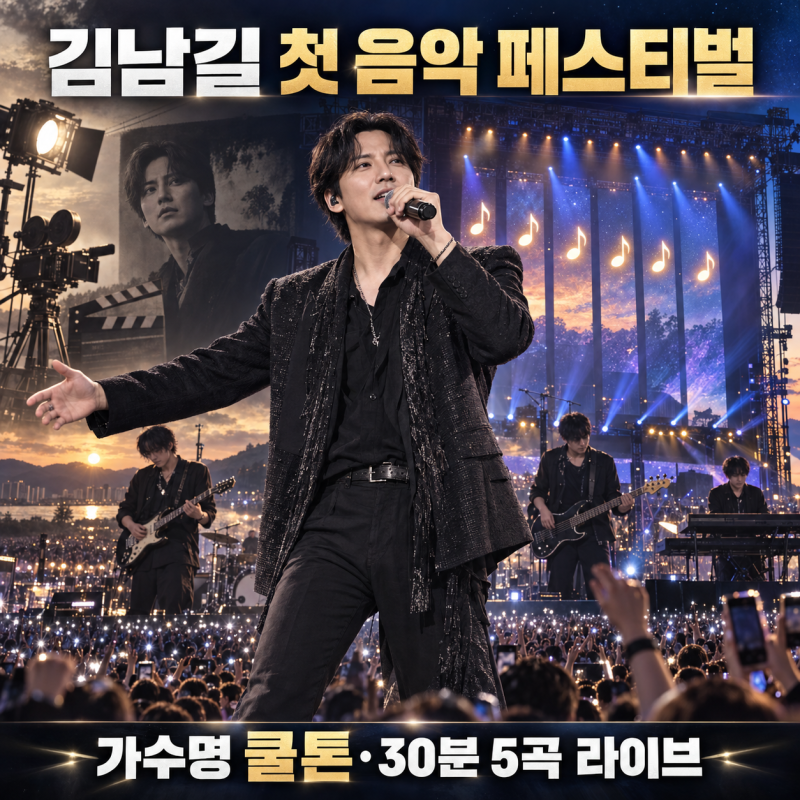 김남길 첫 음악 페스티벌 무대 어땠나? 가수명 쿨톤·데뷔곡·5곡 셋리스트 총정리