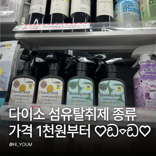 천원짜리도 있네? 다이소에서 본 섬유탈취제 모아봤어요