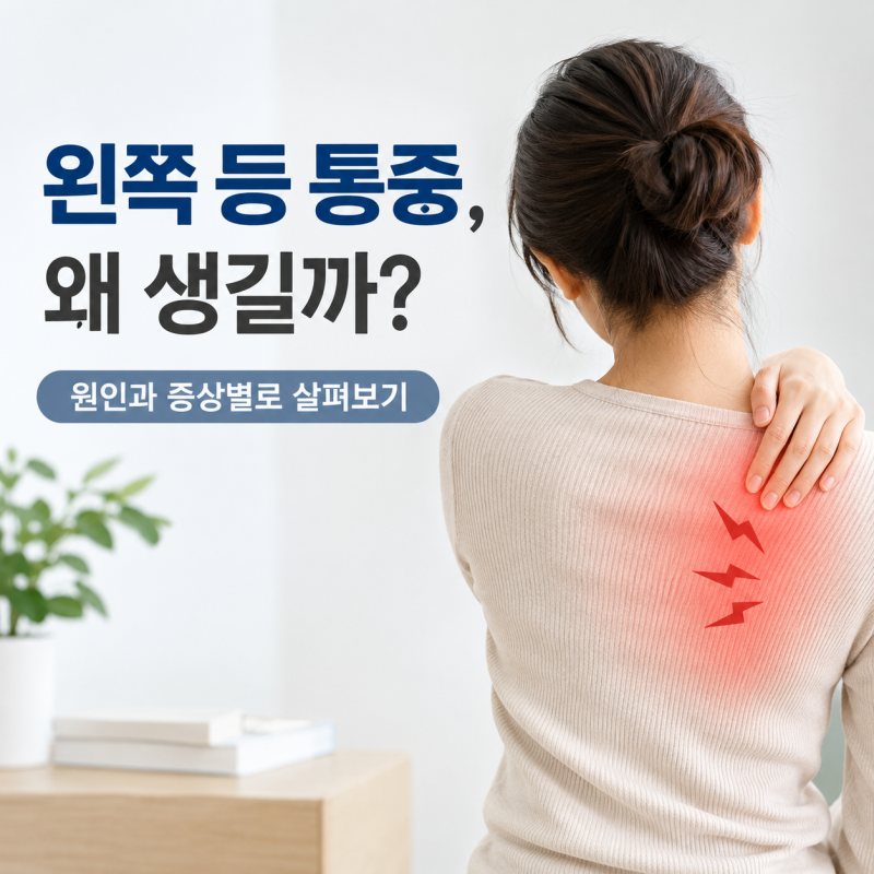 왼쪽 등 통증, 왜 생길까? 원인과 증상별로 살펴보기