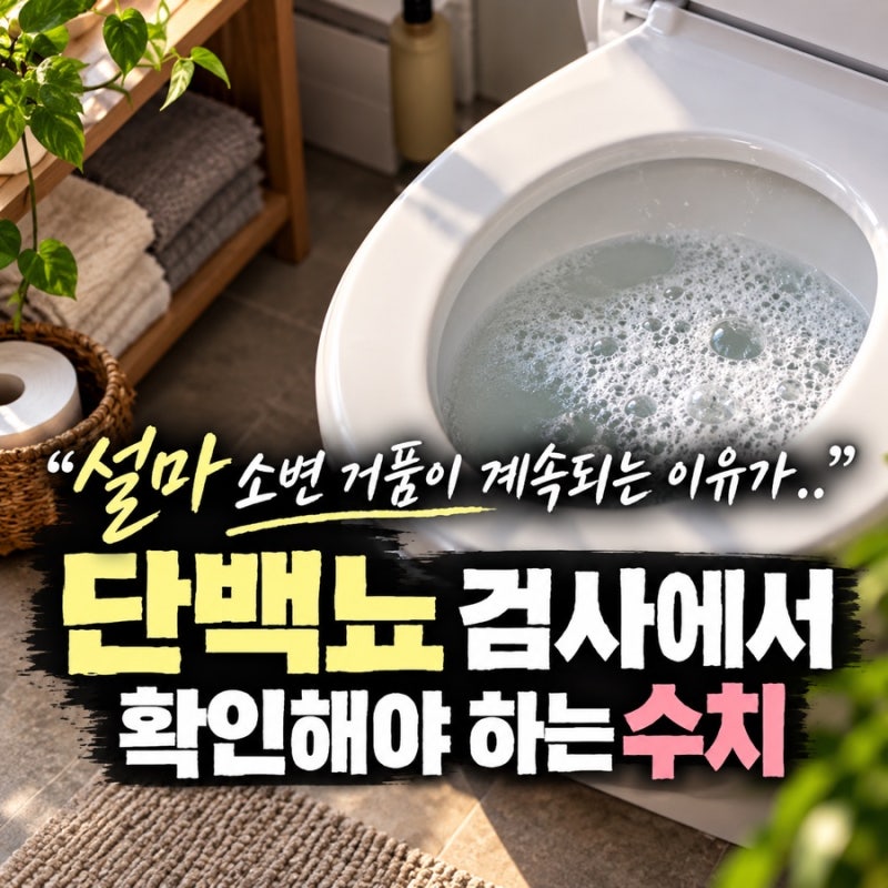소변 거품이 계속된다면? 단백뇨 의심할 때 꼭 확인해야 할 수치 3가지