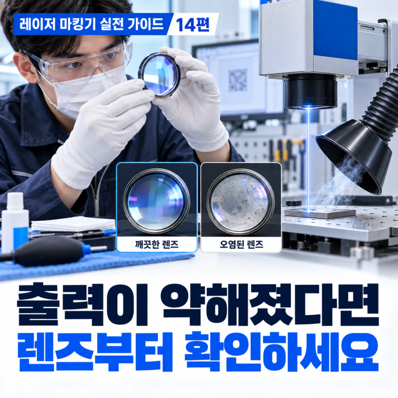 레이저 마킹기 유지관리, 렌즈 오염부터 집진까지