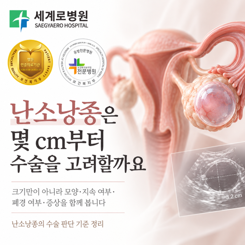 난소낭종은 몇 cm부터 수술을 고려할까요