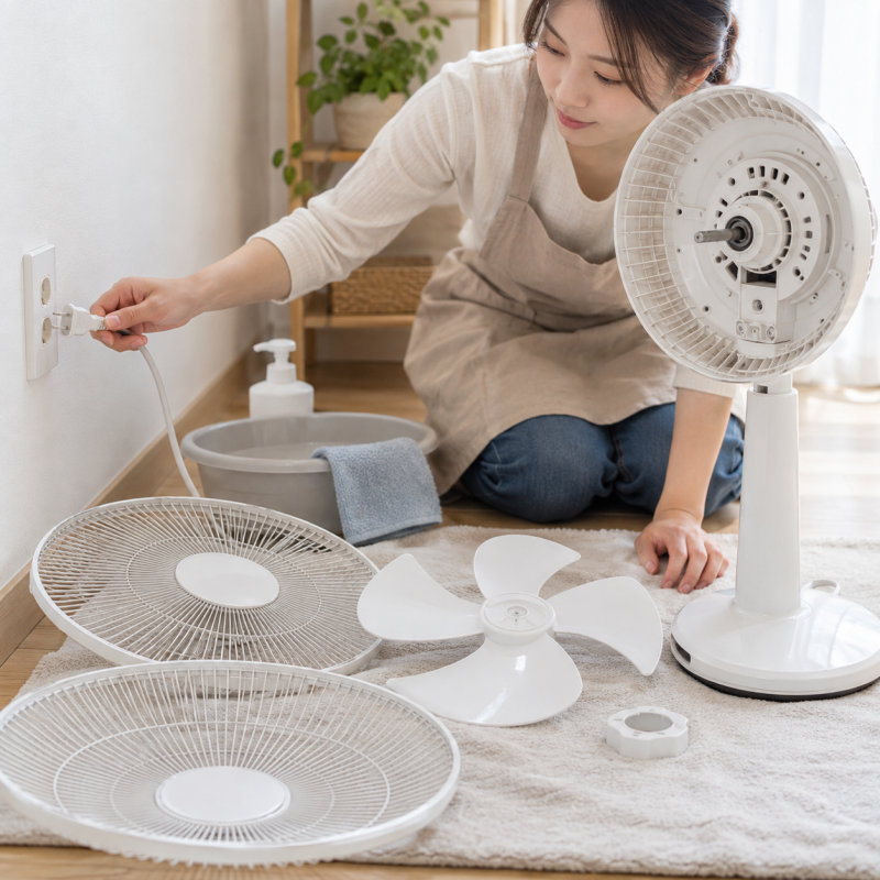 선풍기 청소, 보관 전 날개·안전망 물세척 주의점