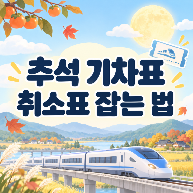 추석 기차표 취소표 잡는 법 (KTX·SRT 예매 성공 꿀팁)