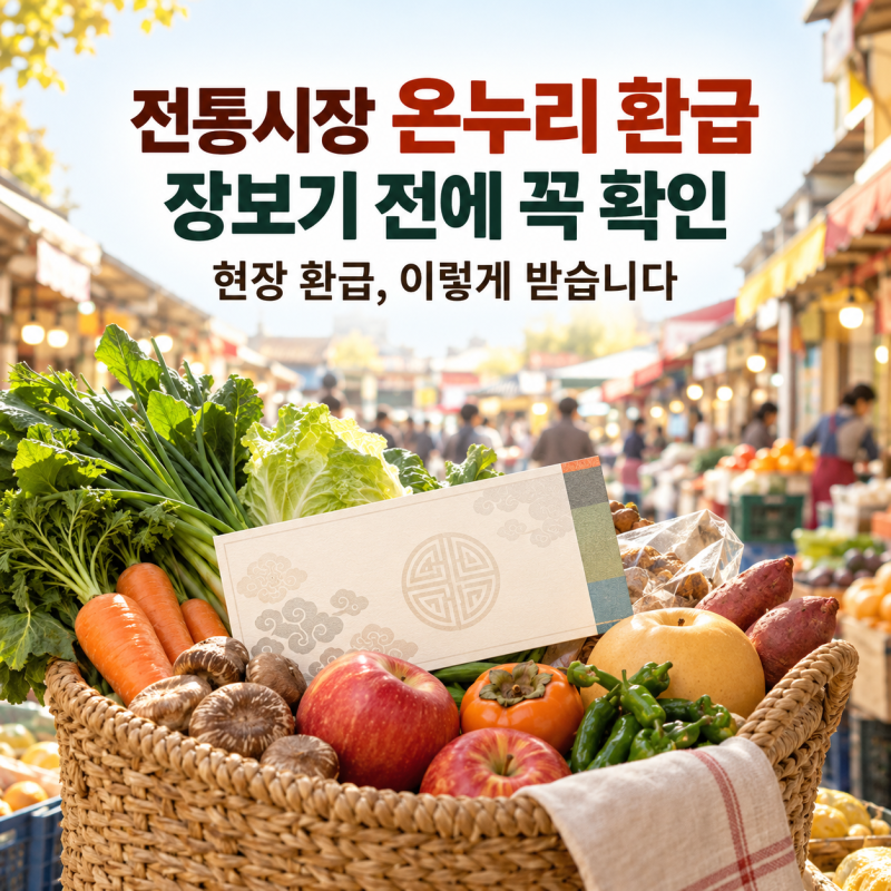 전통시장 온누리 환급, 2만원 받는 기준과 현장 이용법
