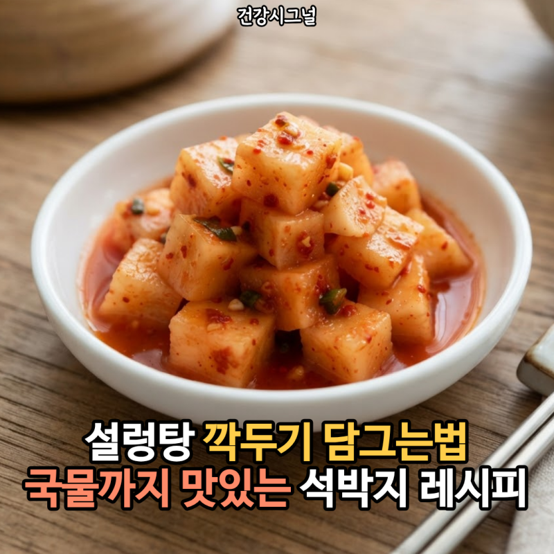 설렁탕 국밥집 깍두기 담그는법, 국물까지 맛있는 석박지 담그기