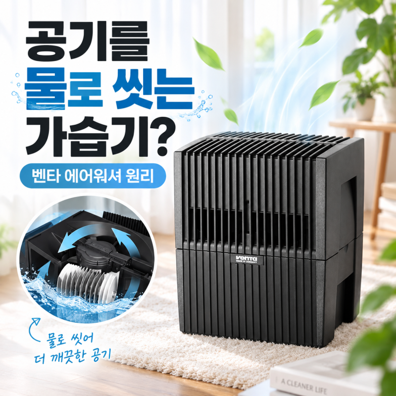 공기를 물로 씻는 가습기? 벤타 에어워셔 원리를 찾아봤습니다