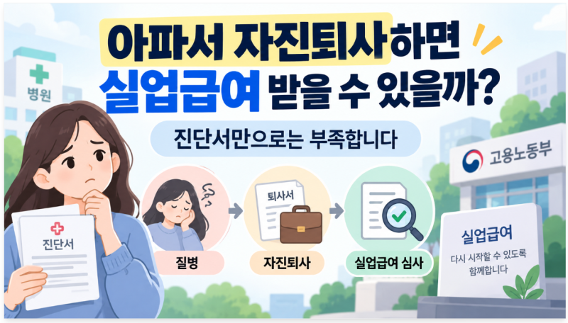 아파서 자진퇴사하면 실업급여 받을 수 있을까? 진단서만으로는 부족합니다