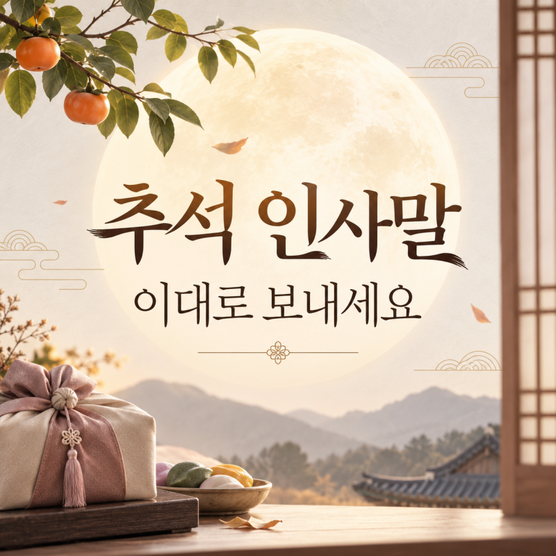 추석 인사말 모음, 부모님·어린이집·직장 상황별 문구 총정리