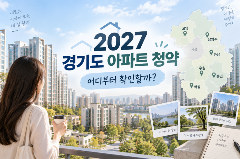 2027년 아파트 청약 준비｜경기도 분양계획 보는 순서