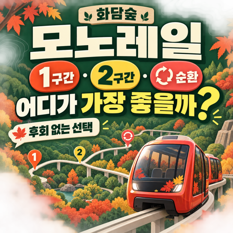 화담숲 모노레일 1구간·2구간·순환 어디가 가장 좋을까?