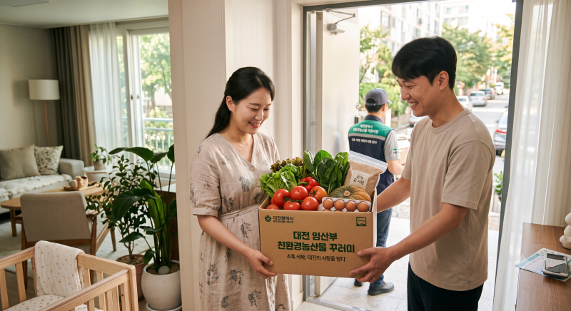 [대전 임산부 혜택] 24만 원 상당 친환경농산물 꾸러미 추가 모집!