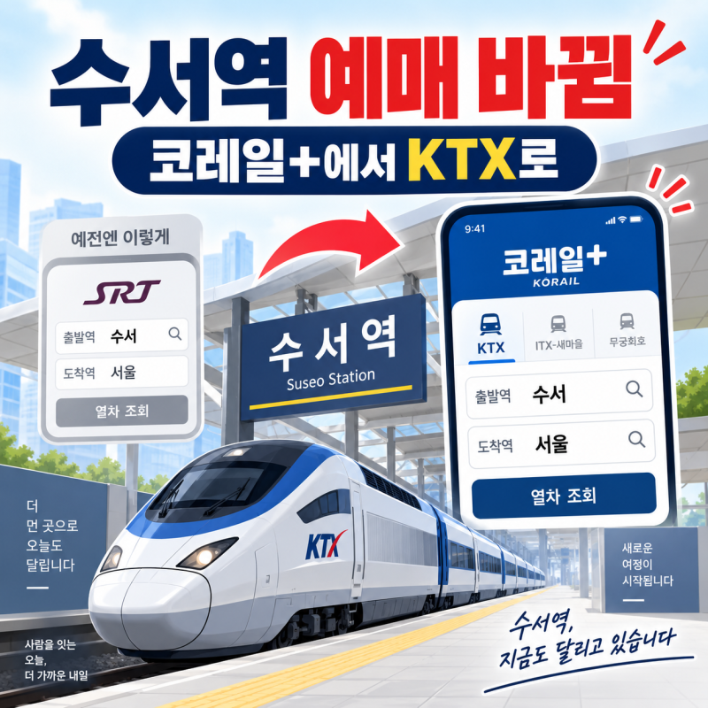 SRT 없어졌나요? KTX 통합 후 수서역 예매 방법 달라진 점 정리