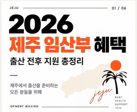 2026 제주 임산부 혜택 !출산 전후 지원 총정리