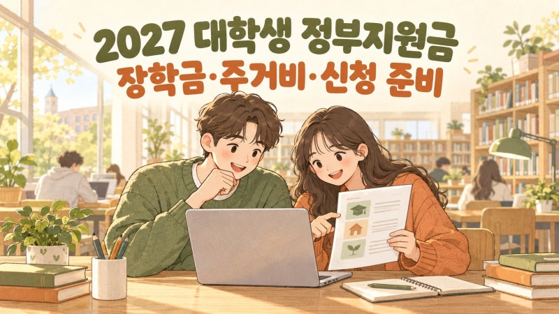 2027 대학생 정부지원금 정리｜국가장학금부터 주거비·근로장학금까지