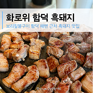 제주 화로위 함덕흑돼지 보리짚불구이 함덕 해변 근처 구워주는 고기집 맛집 추천
