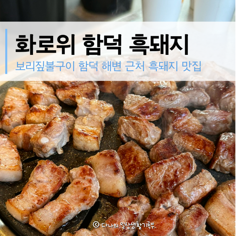 제주 화로위 함덕흑돼지 보리짚불구이 함덕 해변 근처 구워주는 고기집 맛집 추천