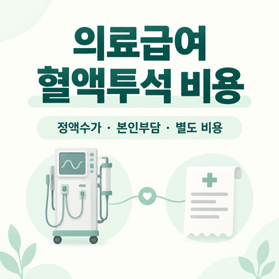의료급여 수급자 혈액투석 비용｜정액수가·본인부담·별도 비용