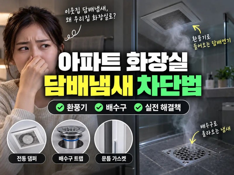 아파트 화장실 담배냄새 차단법: 원인부터 차단 장치 설치까지 총정리