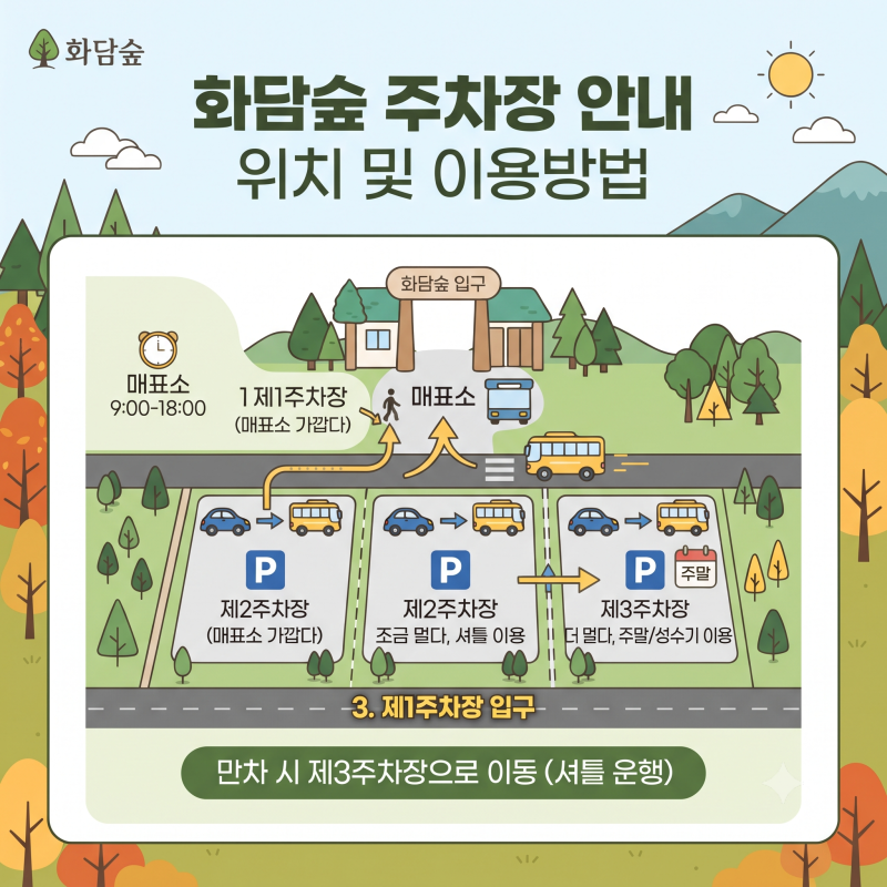 화담숲 주차장 위치 및 주차 방법