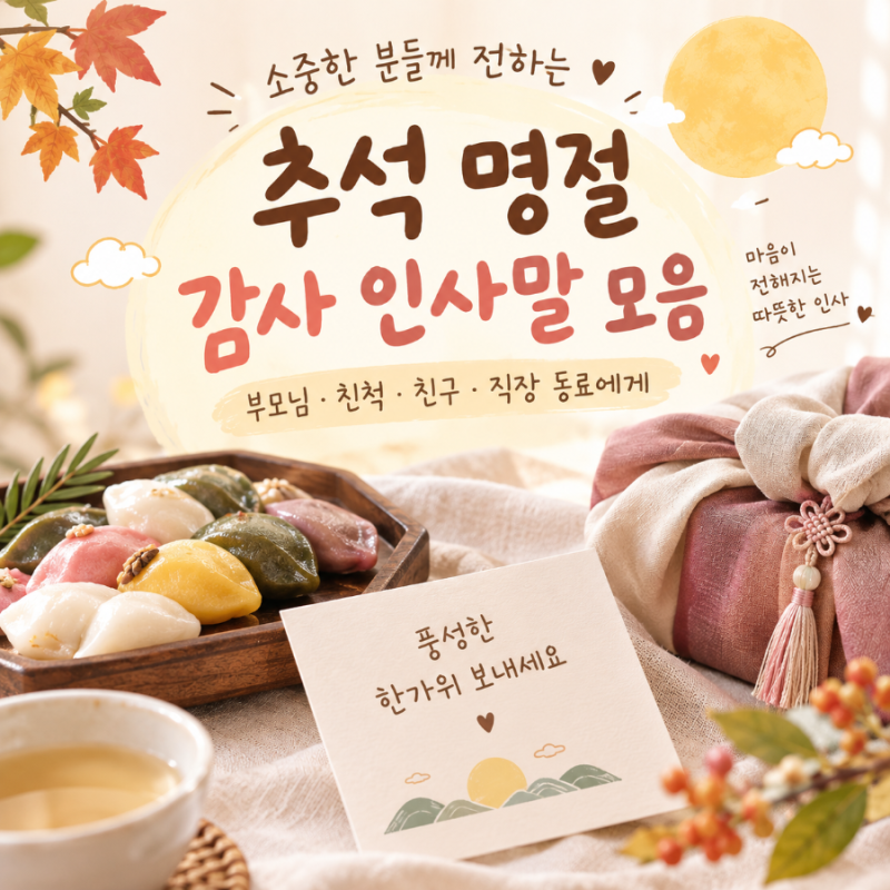 [육아정보] 추석 명절 감사 인사말 모음 부모님·친척·직장 동료에게 보내기 좋은 문구