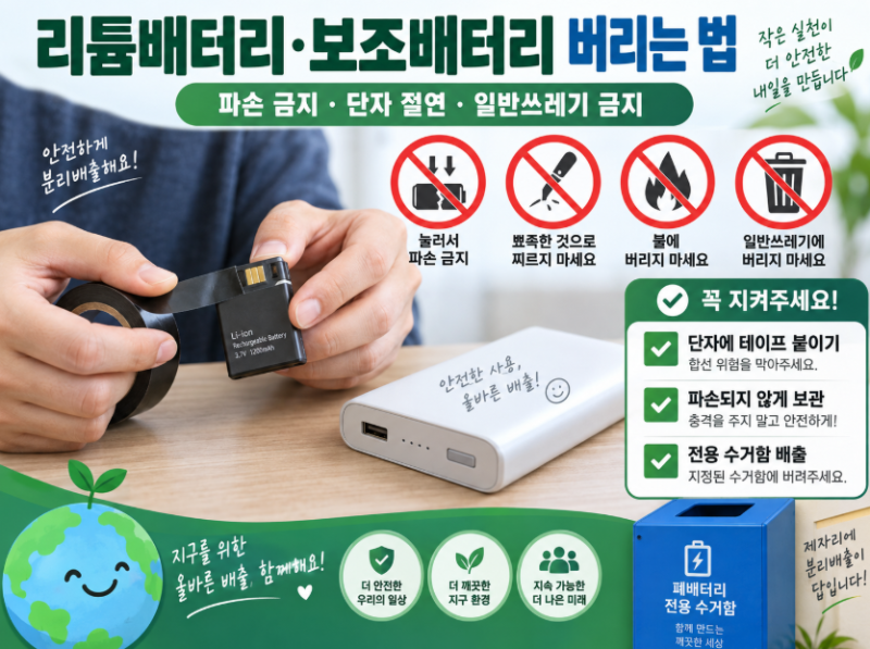 건전지 버리는 법｜AA·AAA·리튬배터리 폐건전지 수거함 찾는 방법