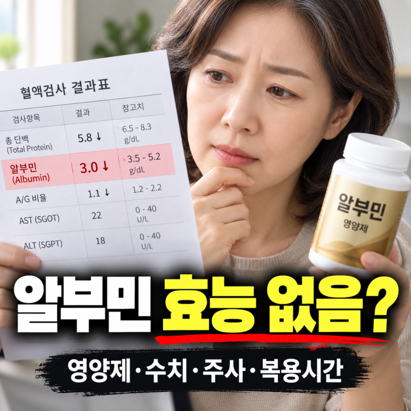 알부민 효과? 영양제·수치·주사·복용시간까지 제대로 알아보기