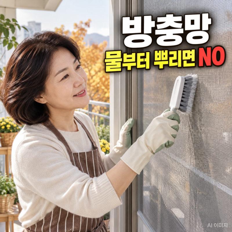 창문 닫기 전에 방충망부터 청소하세요｜물부터 뿌리면 더 힘들어집니다