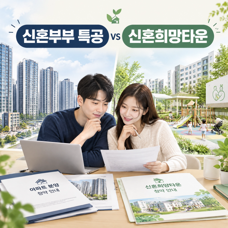 신혼부부 특공 vs 신혼희망타운, 뭐가 다를까