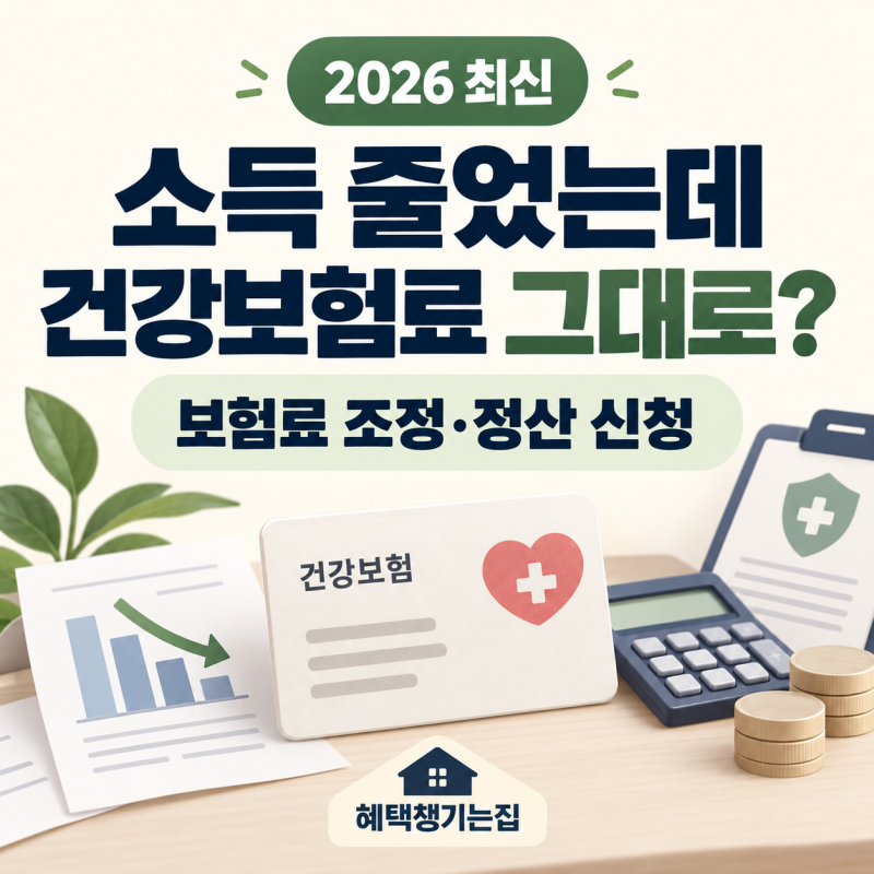 소득 줄었는데 건강보험료 그대로라면?｜보험료 조정·정산 신청과 환급방법